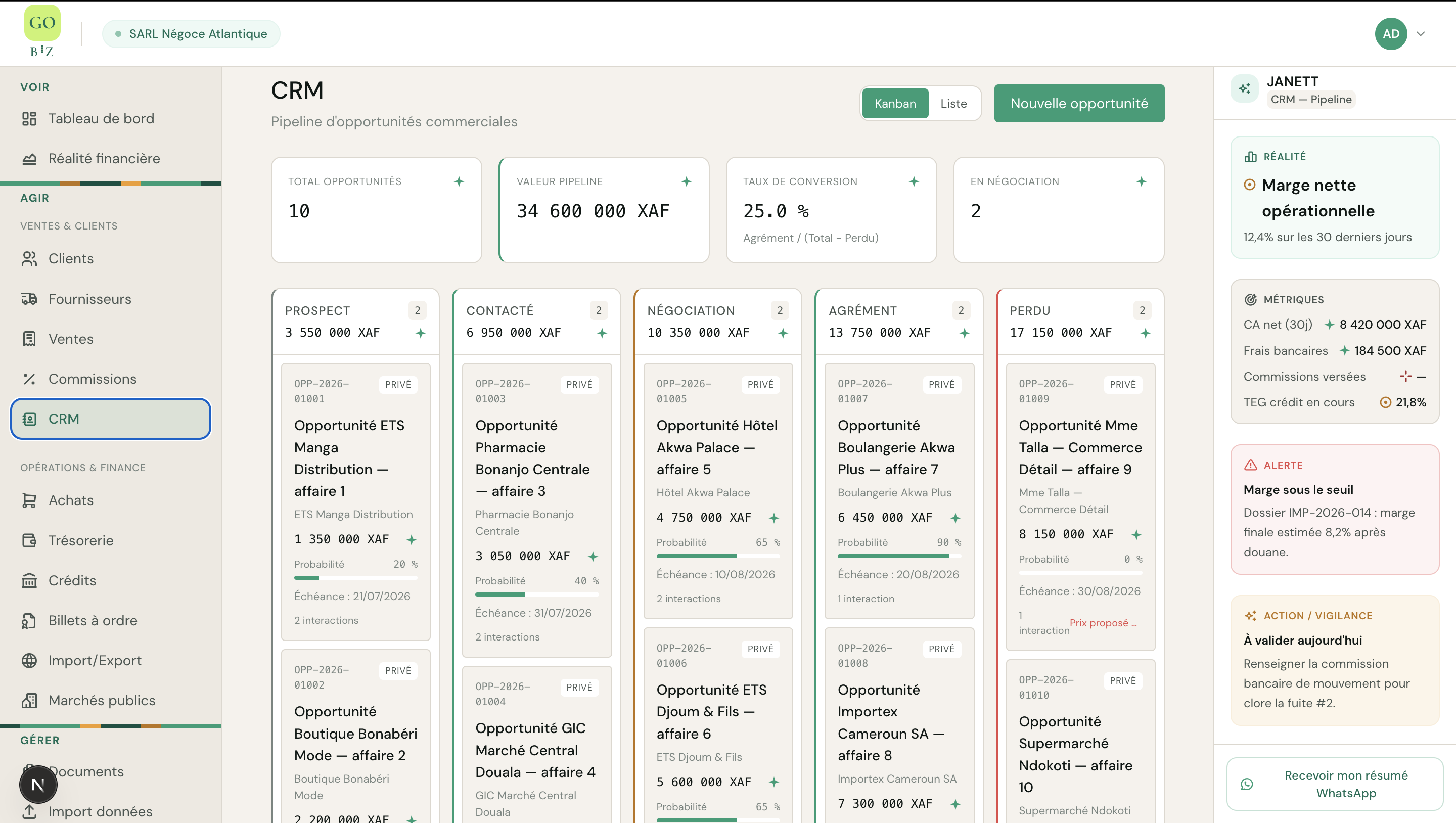CRM — GO BIZ